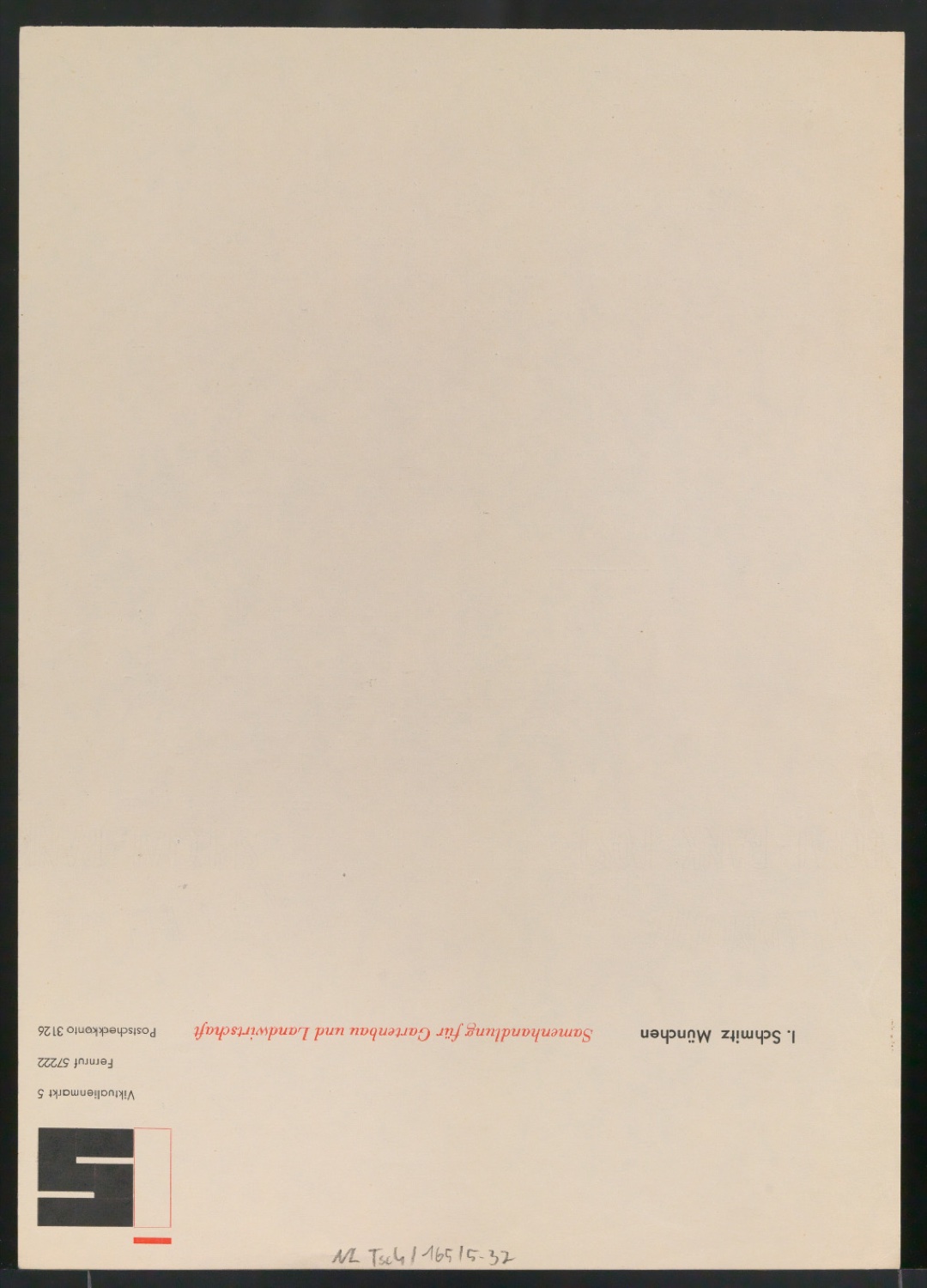 Entwurfsskizzen, Typoskripte und Notizen für Uhertype Prospekt — Blatt 64