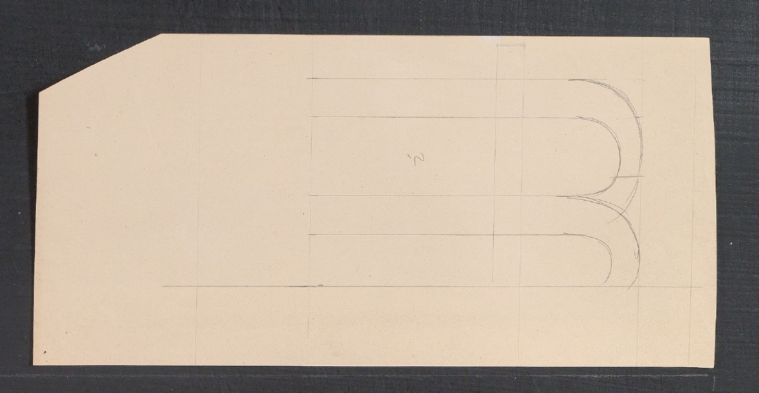 Entwurfszeichnungen Uhertype Standard-Grotesk — Blatt 4