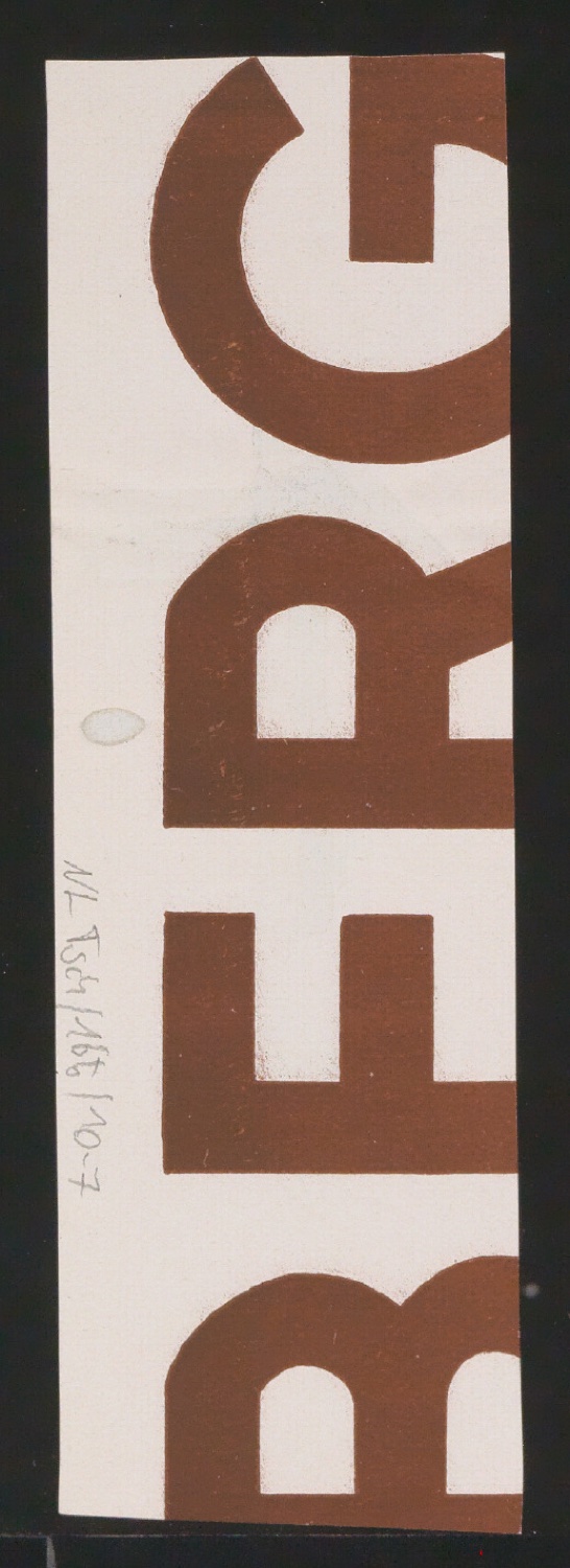 Mappe mit Entwurfszeichnungen Uhertype Standard-Grotesk Halbfett, erledigte Skizzen (ungültige) — Blatt 14