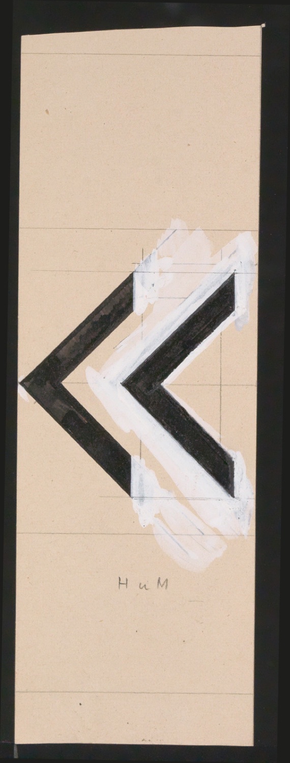 Mappe mit Entwurfszeichnungen Uhertype Standard-Grotesk Halbfett, erledigte Skizzen (ungültige) — Blatt 69