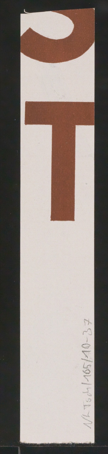 Mappe mit Entwurfszeichnungen Uhertype Standard-Grotesk Halbfett, erledigte Skizzen (ungültige) — Blatt 80