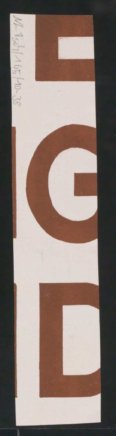Mappe mit Entwurfszeichnungen Uhertype Standard-Grotesk Halbfett, erledigte Skizzen (ungültige) — Blatt 82