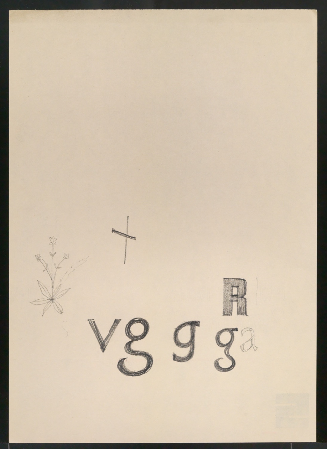 Mappe mit Entwurfszeichnungen Uhertype Standard-Grotesk Halbfett, erledigte Skizzen (ungültige) — Blatt 111