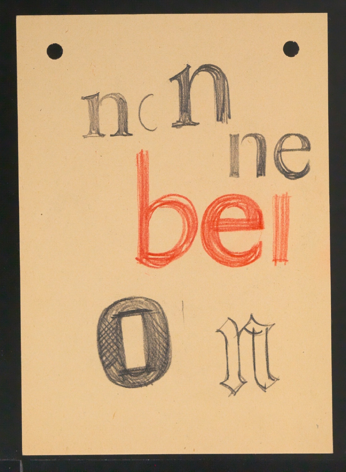 Mappe mit Entwurfszeichnungen Uhertype Standard-Grotesk Halbfett, erledigte Skizzen (ungültige) — Blatt 119