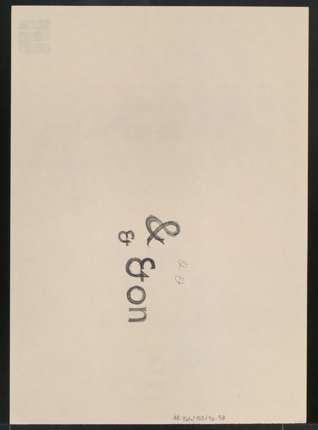 Mappe mit Entwurfszeichnungen Uhertype Standard-Grotesk Halbfett, erledigte Skizzen (ungültige) — Blatt 122