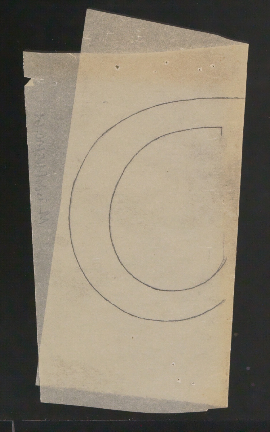 Mappe mit Entwurfszeichnungen Uhertype Standard-Grotesk Halbfett, erledigte Skizzen (ungültige) — Blatt 127