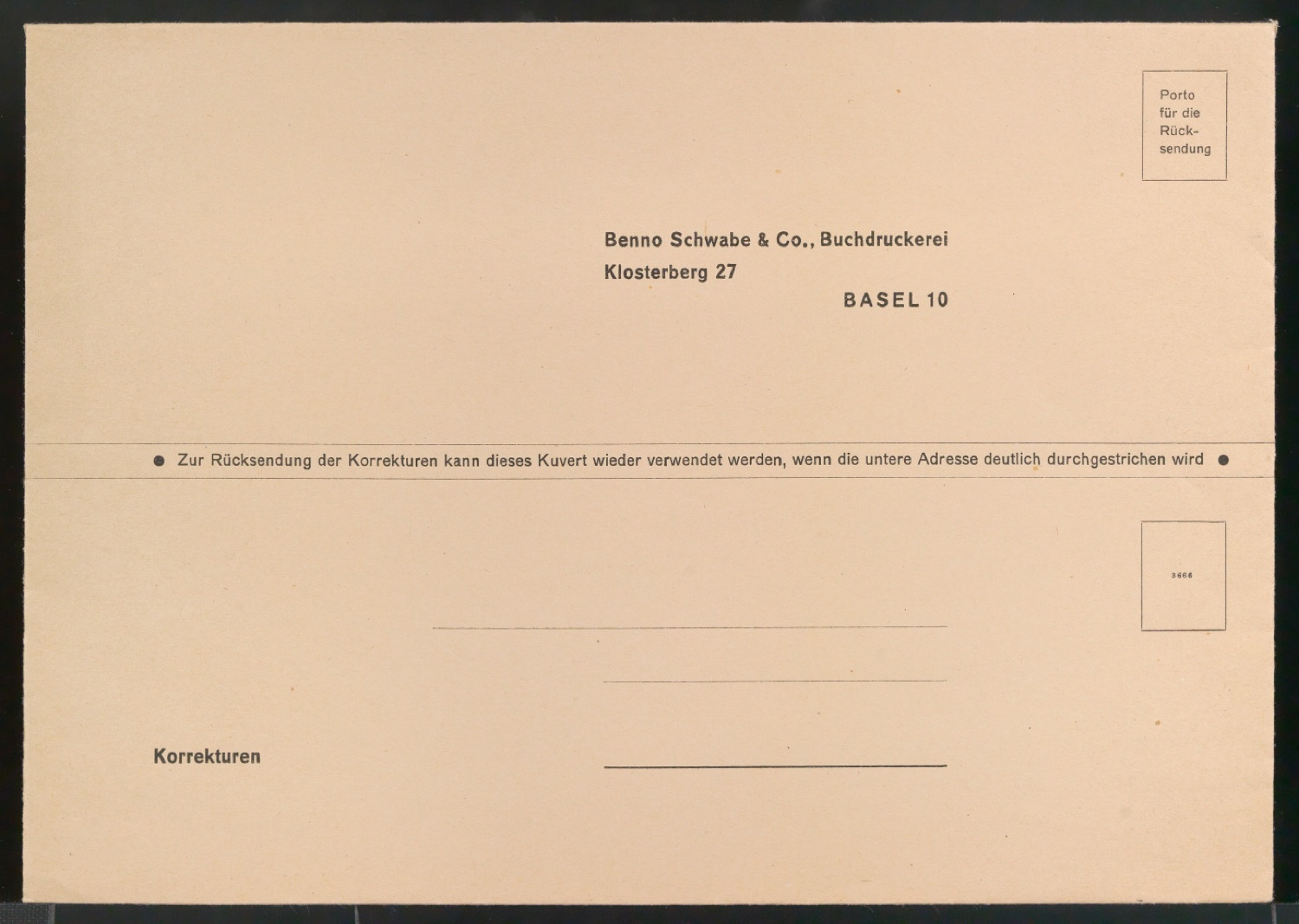 Geschäftdrucksachen für Benno Schwabe & Co — Blatt 9