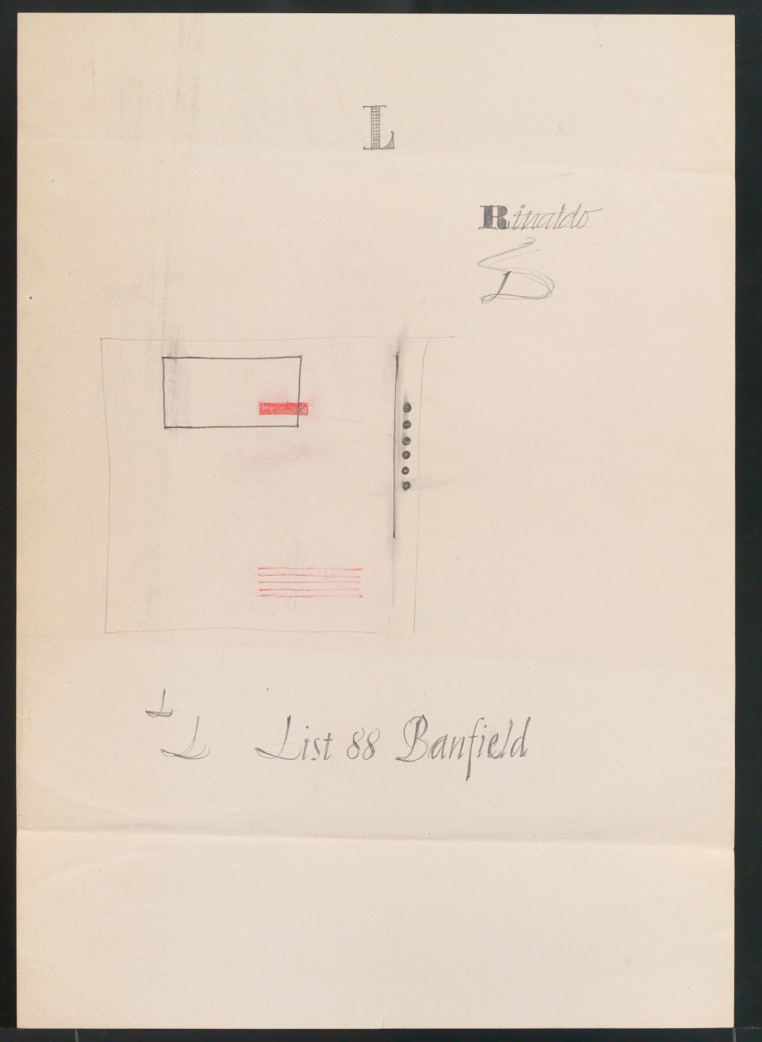 Entwurfszeichnungen und Skizze — Blatt 1