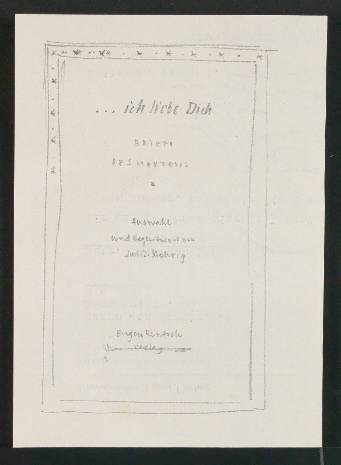 Entwurfszeichnungen für Titelblätter und Einbände verschiedener Verlage — Blatt 3