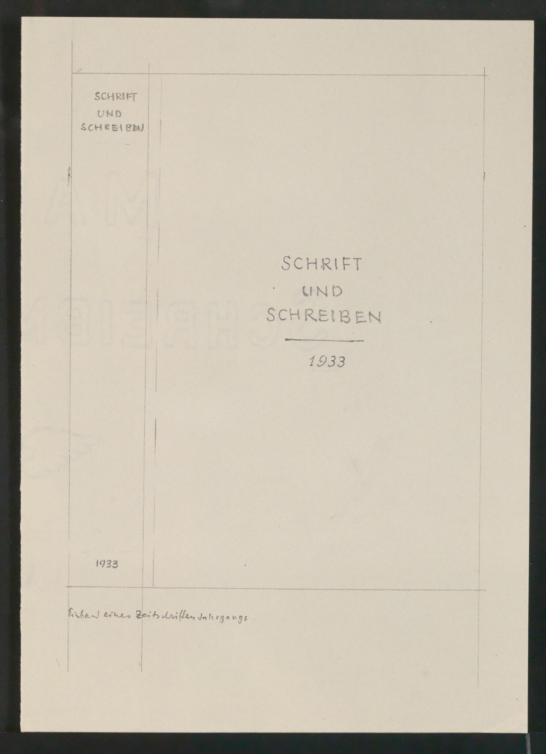 Entwurfszeichnungen für Titelblätter und Einbände verschiedener Verlage — Blatt 19
