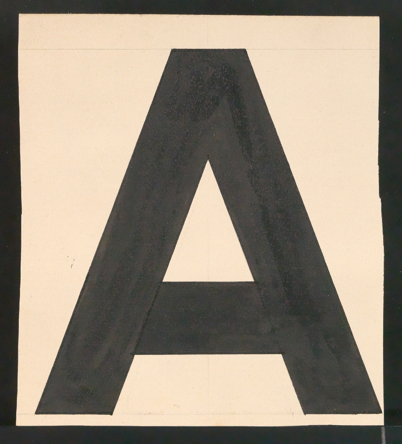Entwurfszeichnungen Uhertype Fette Standard-Grotesk Versalien — Blatt 1