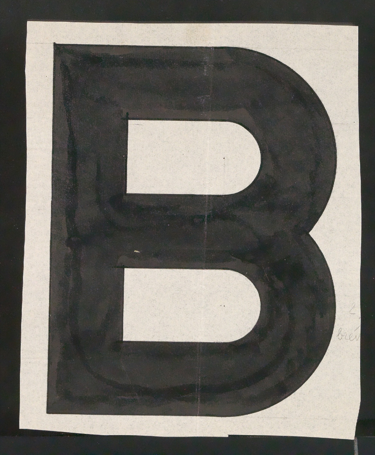 Entwurfszeichnungen Uhertype Fette Standard-Grotesk Versalien — Blatt 3