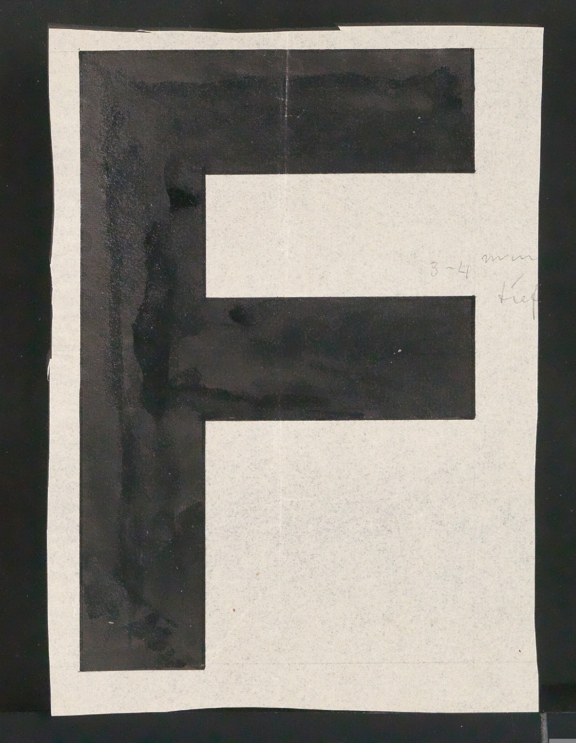 Entwurfszeichnungen Uhertype Fette Standard-Grotesk Versalien — Blatt 11