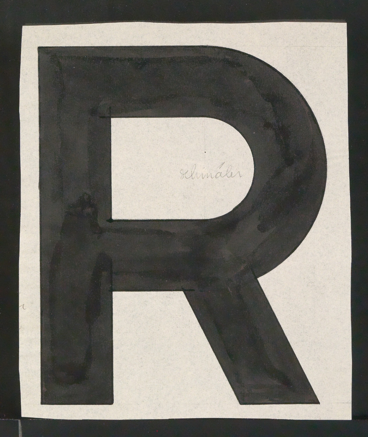 Entwurfszeichnungen Uhertype Fette Standard-Grotesk Versalien — Blatt 33