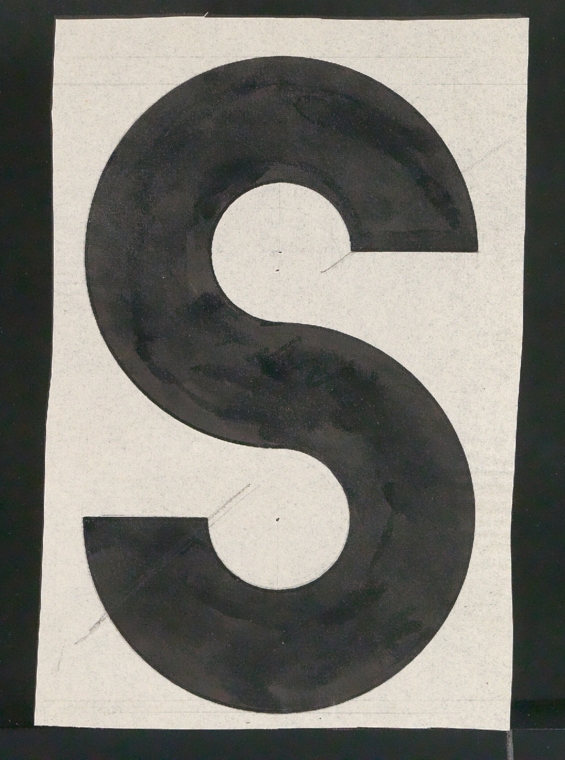 Entwurfszeichnungen Uhertype Fette Standard-Grotesk Versalien — Blatt 35