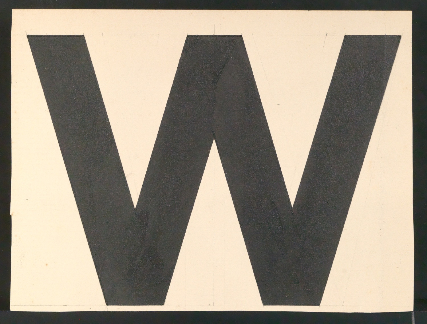 Entwurfszeichnungen Uhertype Fette Standard-Grotesk Versalien — Blatt 45
