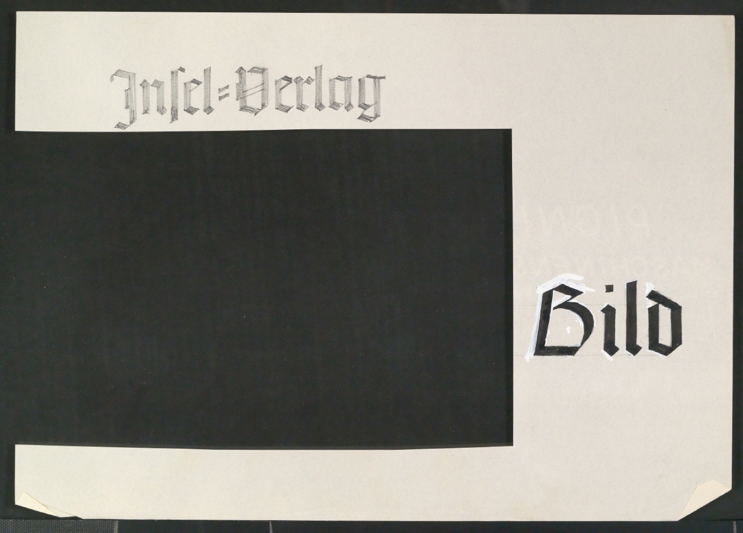 Entwurfszeichnungen für Frakturschriften — Blatt 1
