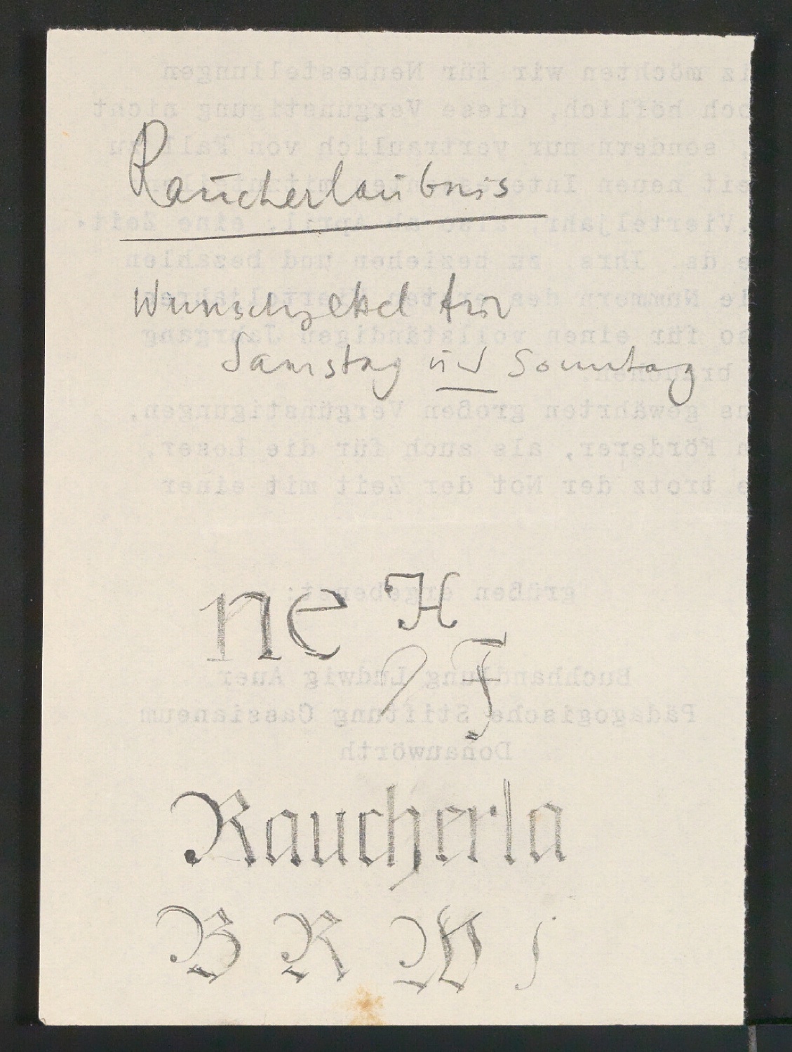 Entwurfszeichnungen für Frakturschriften — Blatt 9