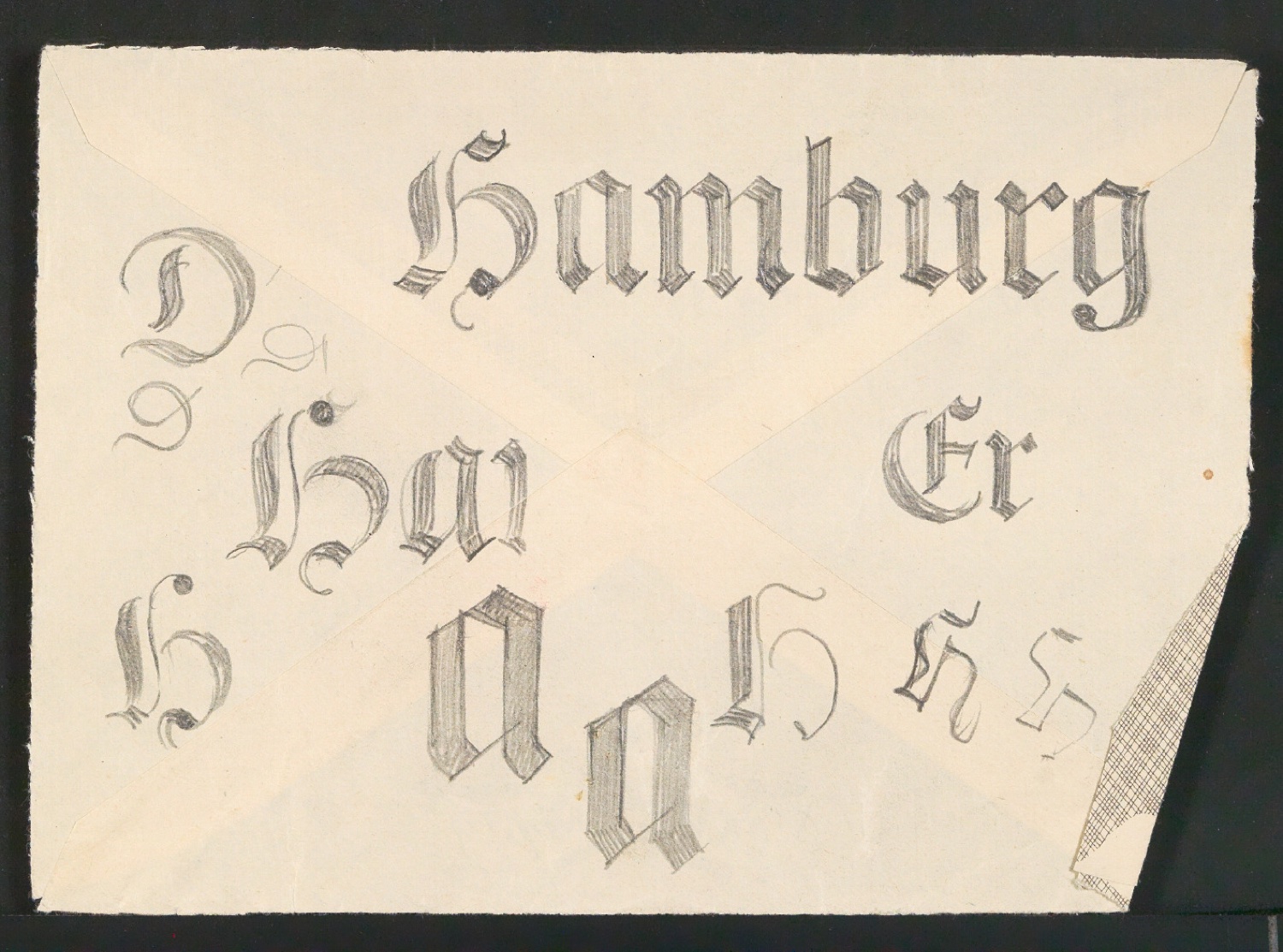 Entwurfszeichnungen für Frakturschriften — Blatt 15