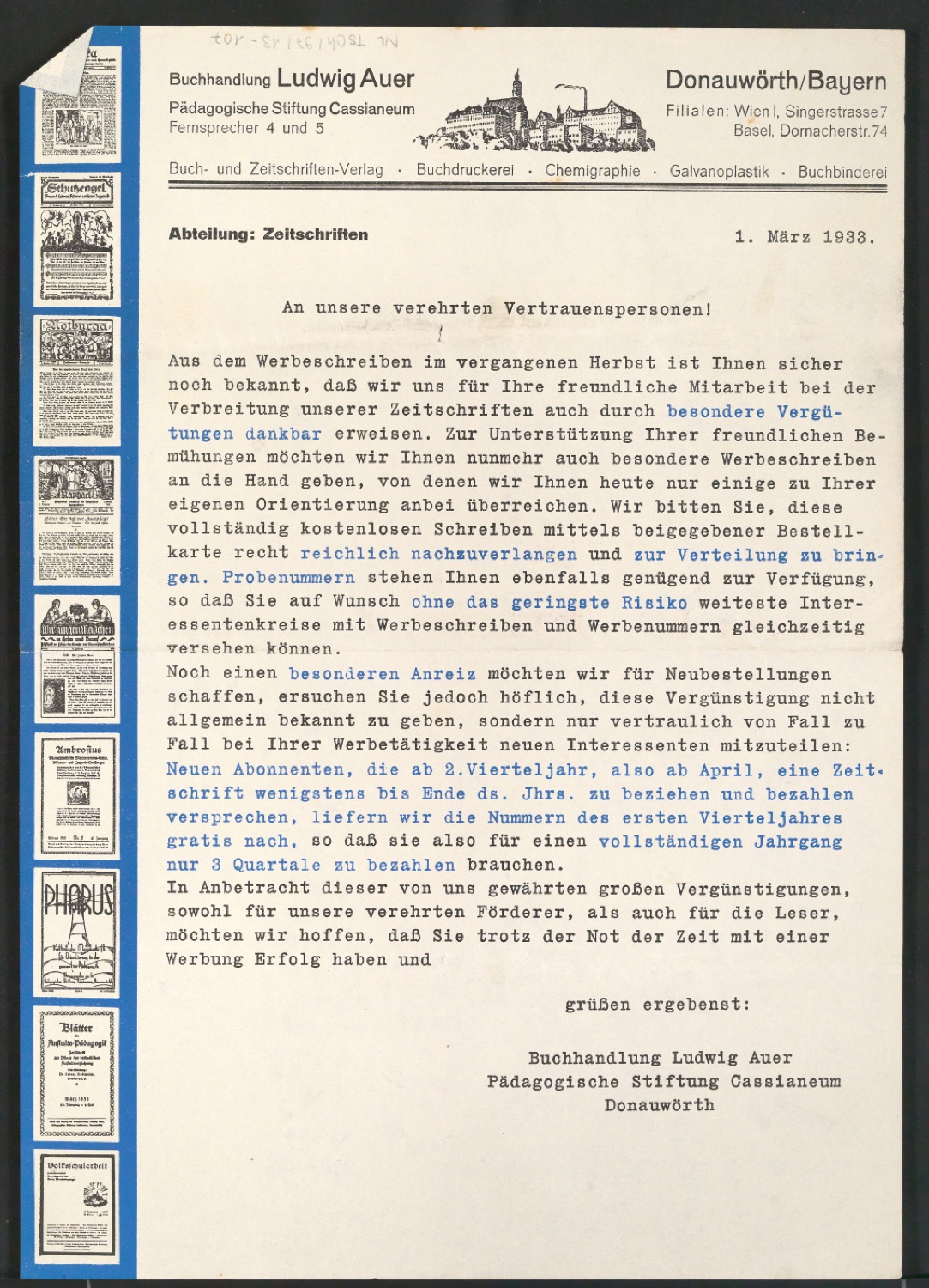 Entwurfszeichnungen für Frakturschriften — Blatt 20