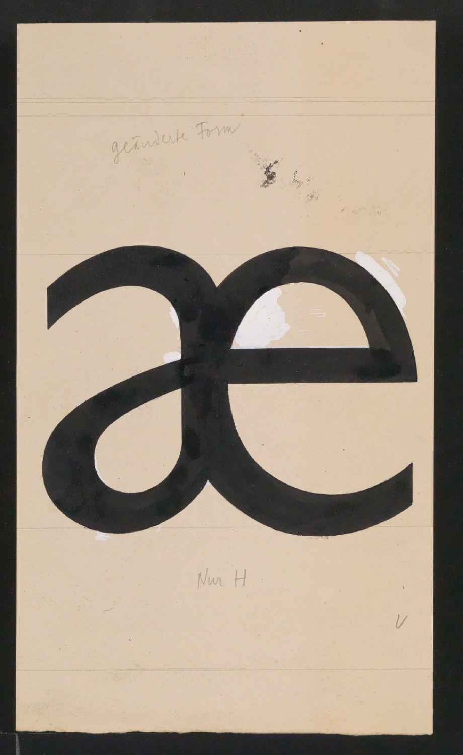 Mappe mit Entwurfszeichnungen Uhertype Halbfette Standard-Grotesk Gemeine — Blatt 5