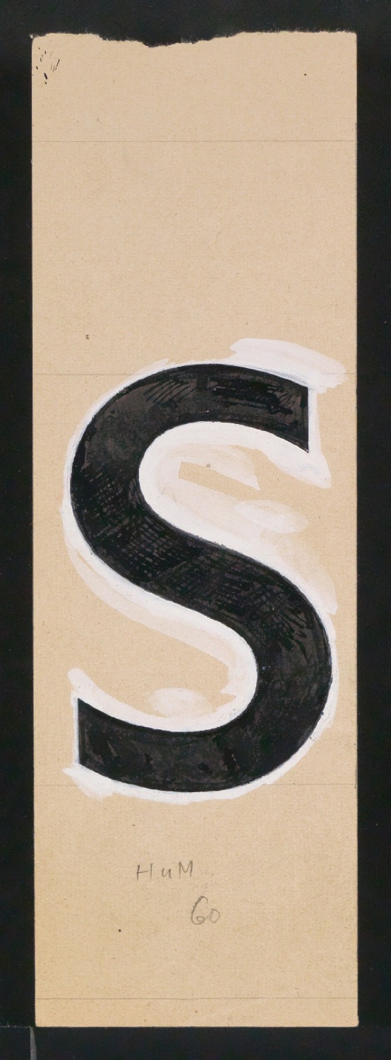Mappe mit Entwurfszeichnungen Uhertype Halbfette Standard-Grotesk Gemeine — Blatt 13