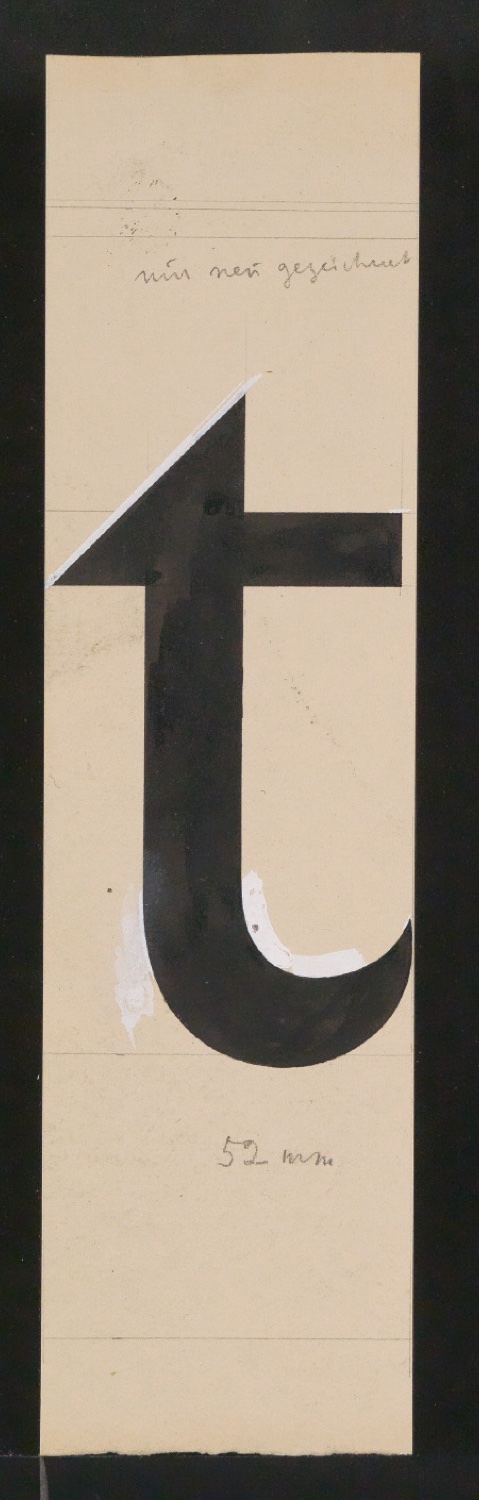 Mappe mit Entwurfszeichnungen Uhertype Halbfette Standard-Grotesk Gemeine — Blatt 15