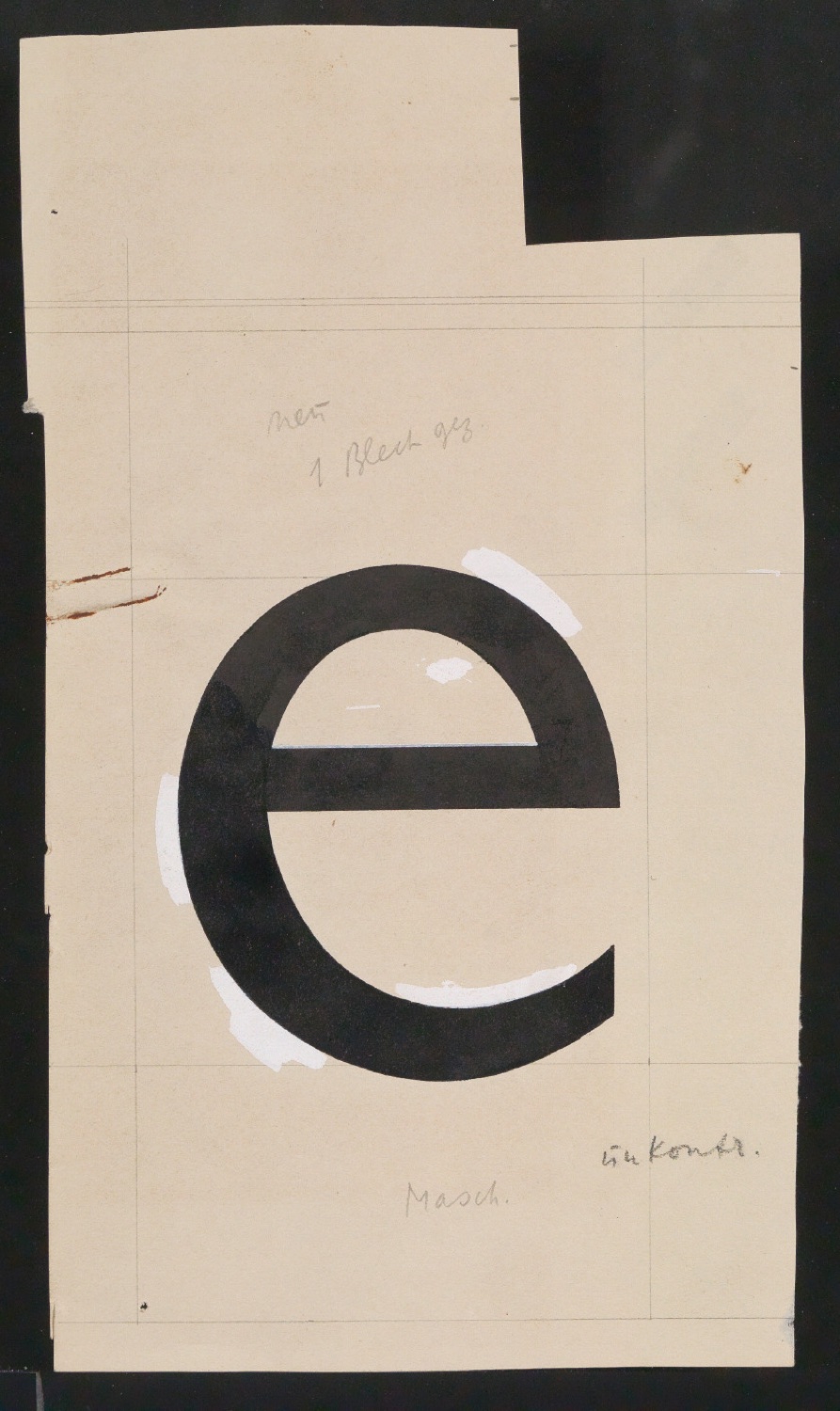 Mappe mit Entwurfszeichnungen Uhertype Halbfette Standard-Grotesk Gemeine — Blatt 31