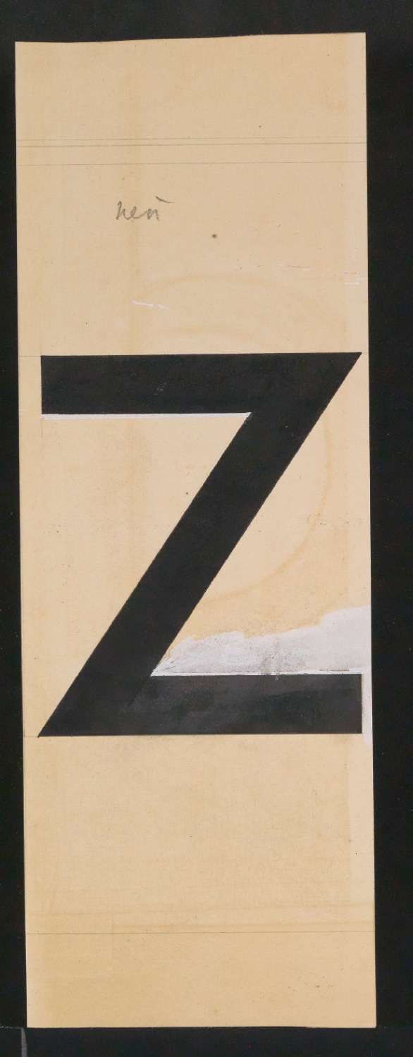 Mappe mit Entwurfszeichnungen Uhertype Halbfette Standard-Grotesk Gemeine — Blatt 41