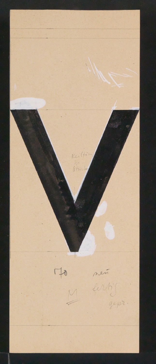 Mappe mit Entwurfszeichnungen Uhertype Halbfette Standard-Grotesk Gemeine — Blatt 51