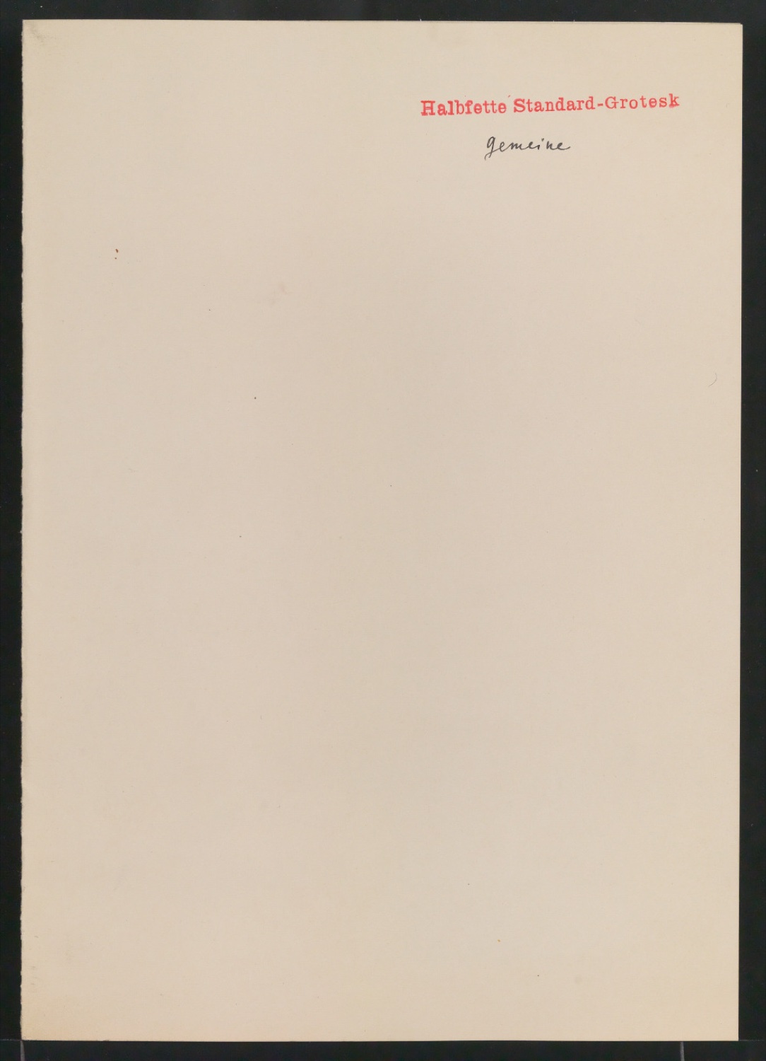 Mappe mit Entwurfszeichnungen Uhertype Halbfette Standard-Grotesk Gemeine — Blatt 75