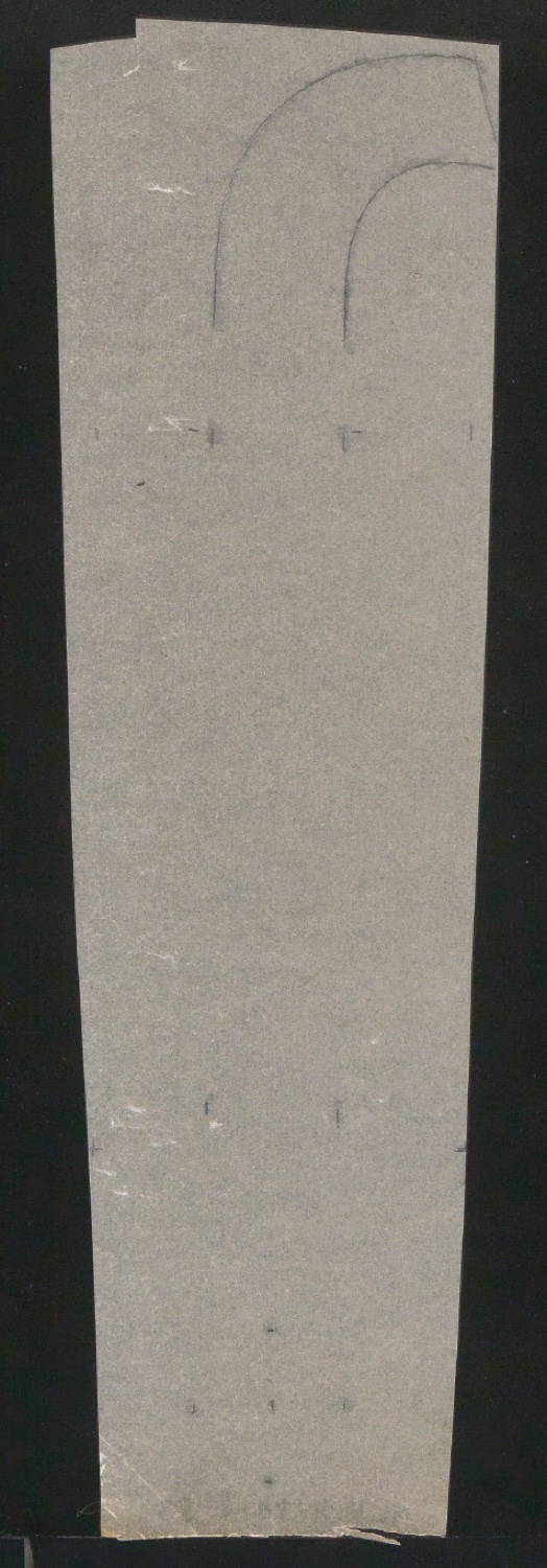 Mappe mit Entwurfszeichnungen Uhertype Halbfette Standard-Grotesk Pausen auf Transparentpapier — Blatt 105