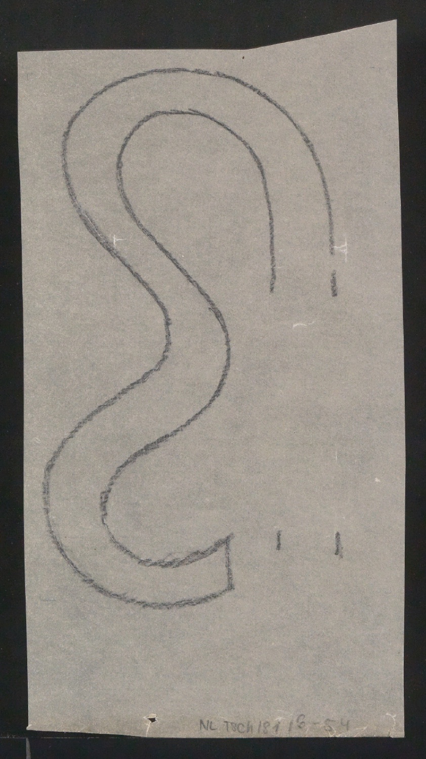 Mappe mit Entwurfszeichnungen Uhertype Halbfette Standard-Grotesk Pausen auf Transparentpapier — Blatt 108