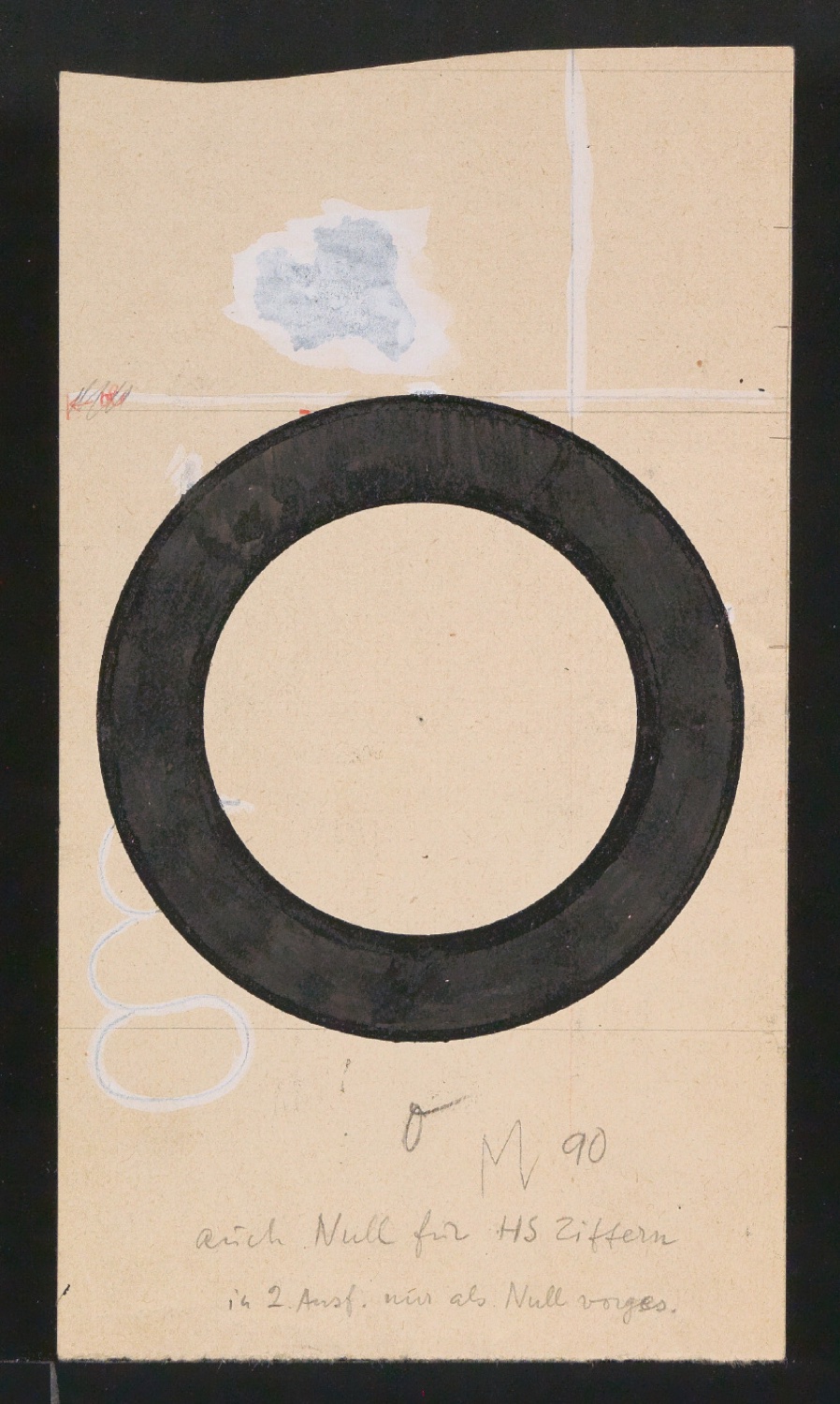 Mappe mit Entwurfszeichnungen Uhertype Halbfette Standard-Grotesk Ziffern — Blatt 1