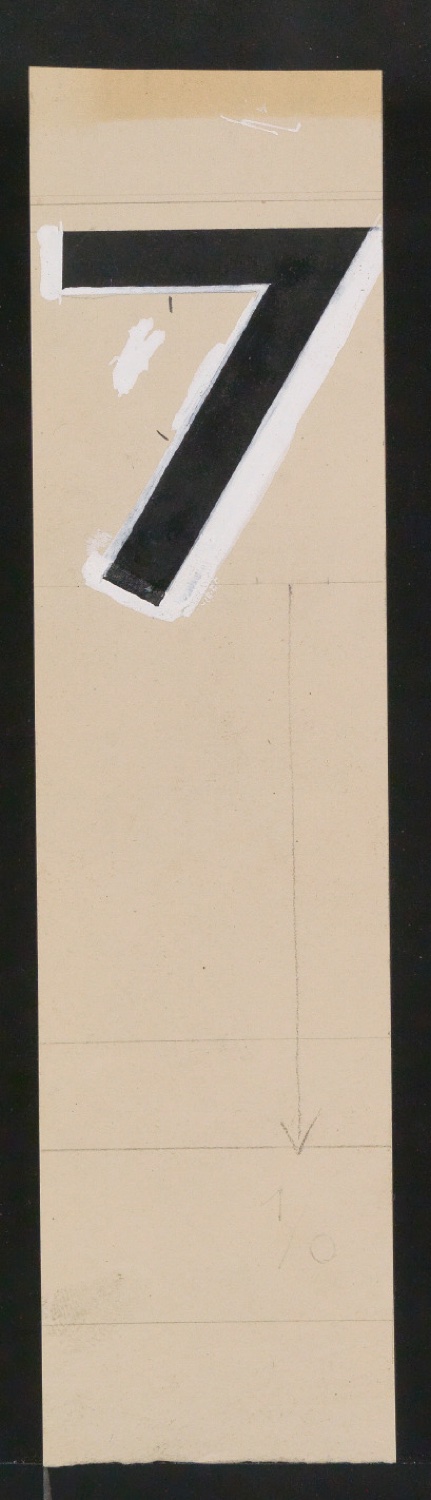 Mappe mit Entwurfszeichnungen Uhertype Halbfette Standard-Grotesk Ziffern — Blatt 19
