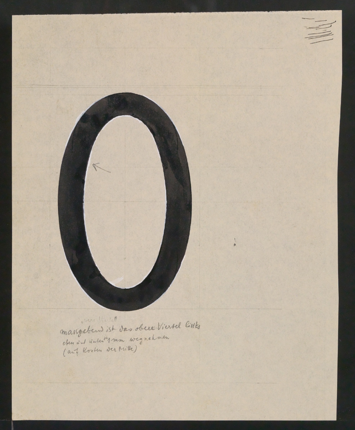 Mappe mit Entwurfszeichnungen Uhertype Halbfette Standard-Grotesk Ziffern — Blatt 23