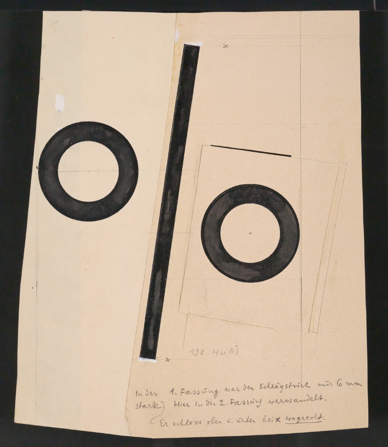 Mappe mit Entwurfszeichnungen Uhertype Halbfette Standard-Grotesk Ziffern — Blatt 45