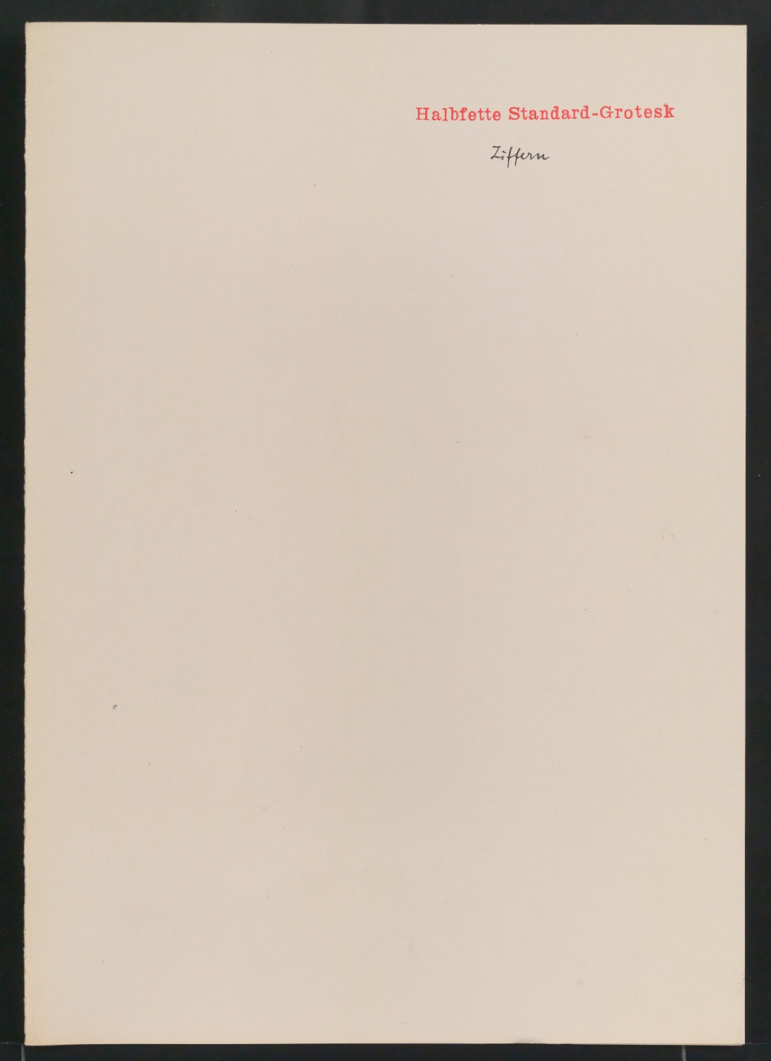 Mappe mit Entwurfszeichnungen Uhertype Halbfette Standard-Grotesk Ziffern — Blatt 47