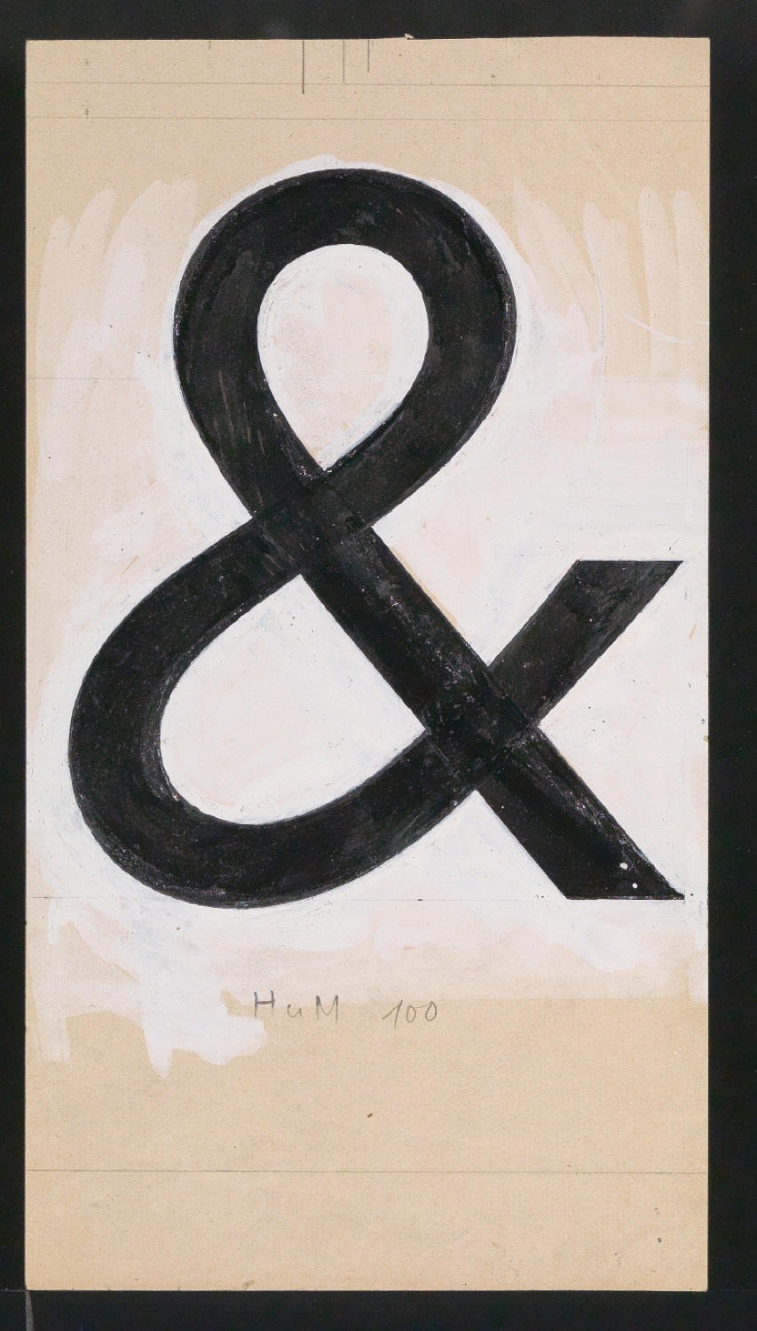Mappe mit Entwurfszeichnungen Uhertype Halbfette Standard-Grotesk Zeichen — Blatt 3