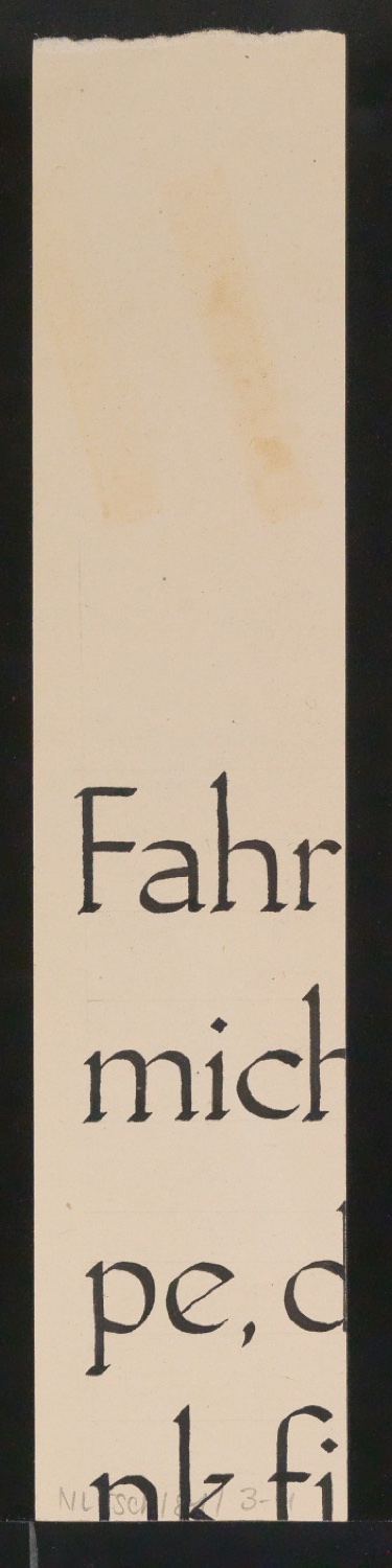 Mappe mit Entwurfszeichnungen Uhertype Halbfette Standard-Grotesk Zeichen — Blatt 8