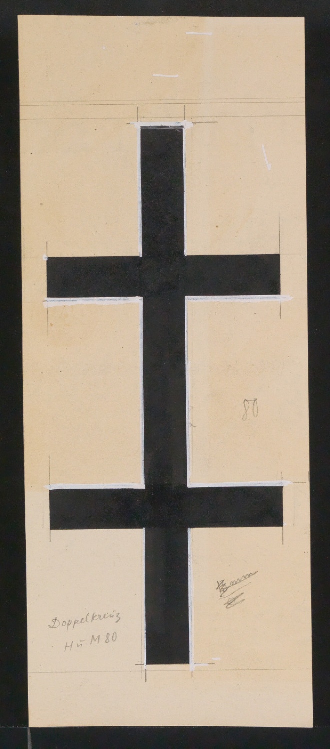 Mappe mit Entwurfszeichnungen Uhertype Halbfette Standard-Grotesk Zeichen — Blatt 15