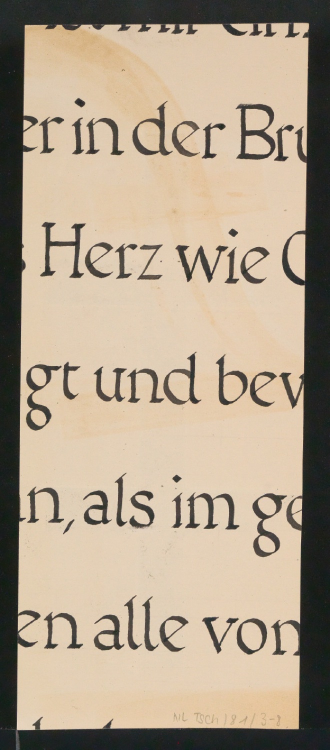 Mappe mit Entwurfszeichnungen Uhertype Halbfette Standard-Grotesk Zeichen — Blatt 16