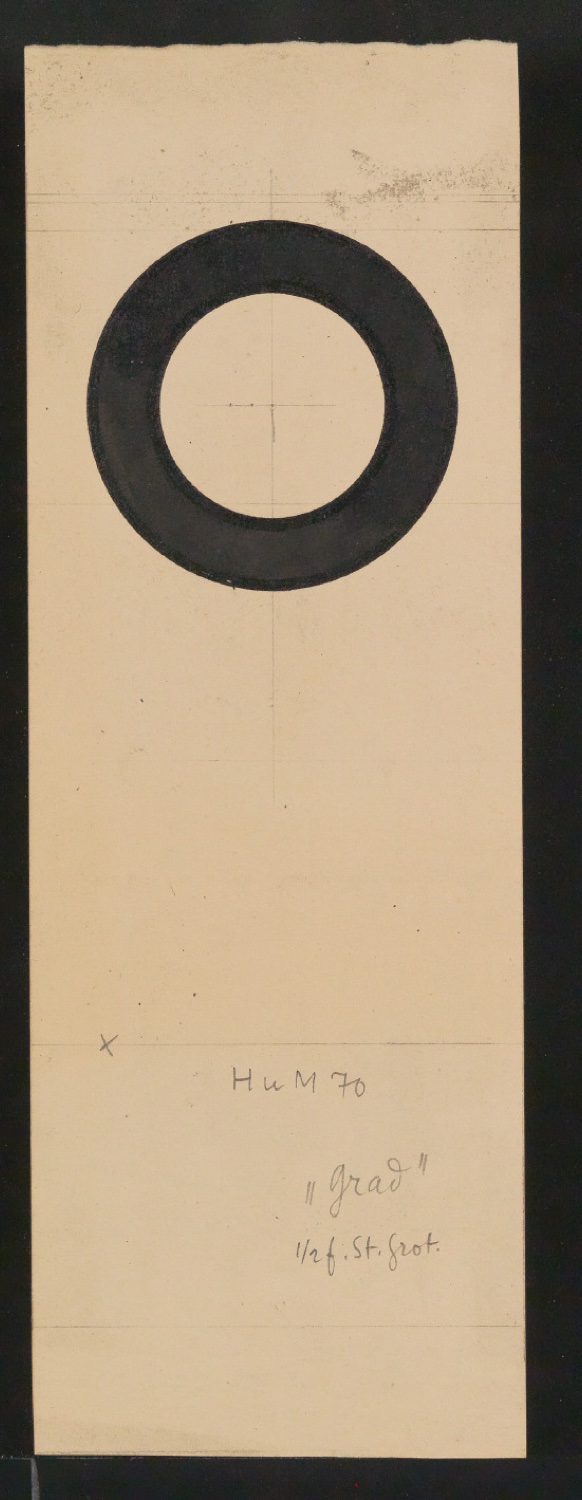 Mappe mit Entwurfszeichnungen Uhertype Halbfette Standard-Grotesk Zeichen — Blatt 17