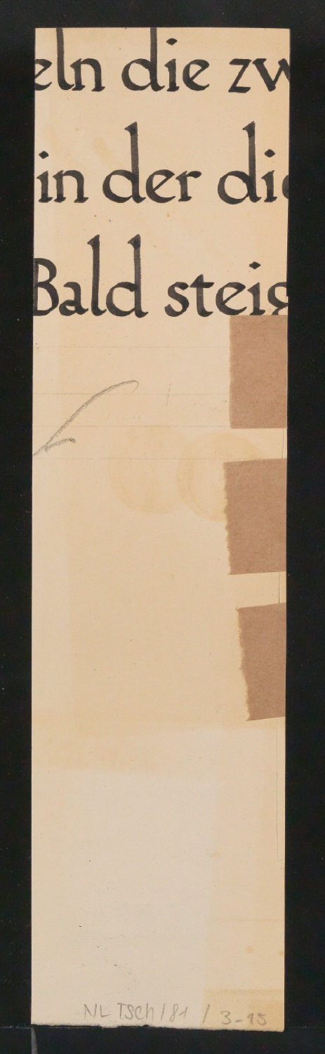 Mappe mit Entwurfszeichnungen Uhertype Halbfette Standard-Grotesk Zeichen — Blatt 30