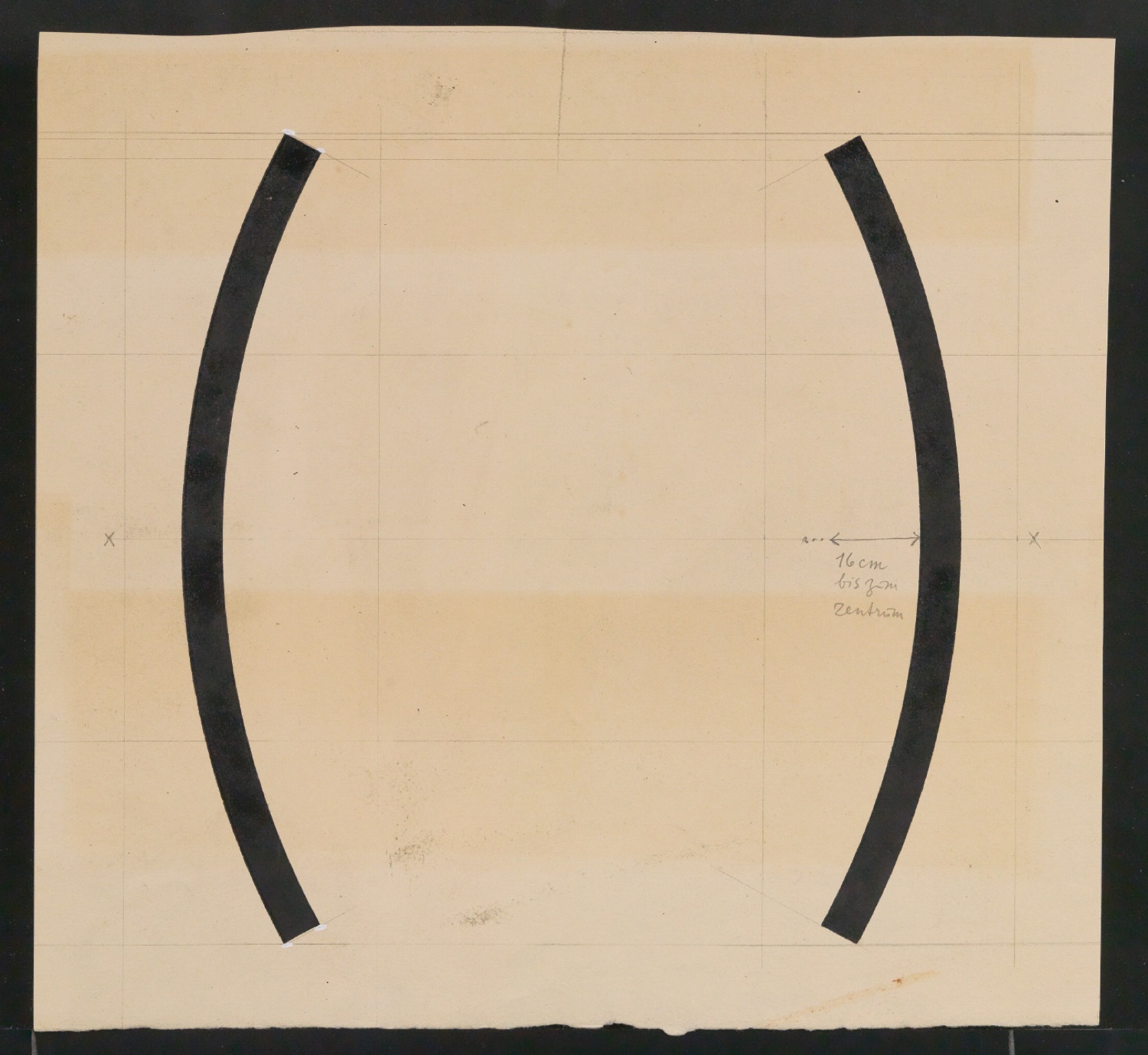 Mappe mit Entwurfszeichnungen Uhertype Halbfette Standard-Grotesk Zeichen — Blatt 33