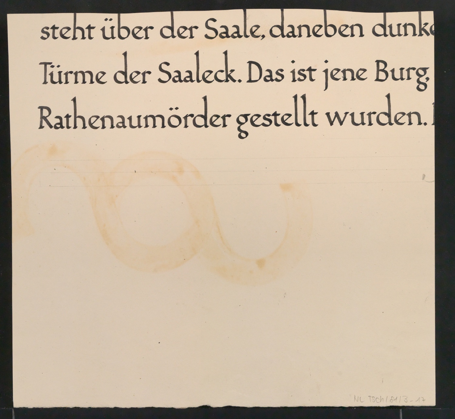 Mappe mit Entwurfszeichnungen Uhertype Halbfette Standard-Grotesk Zeichen — Blatt 34