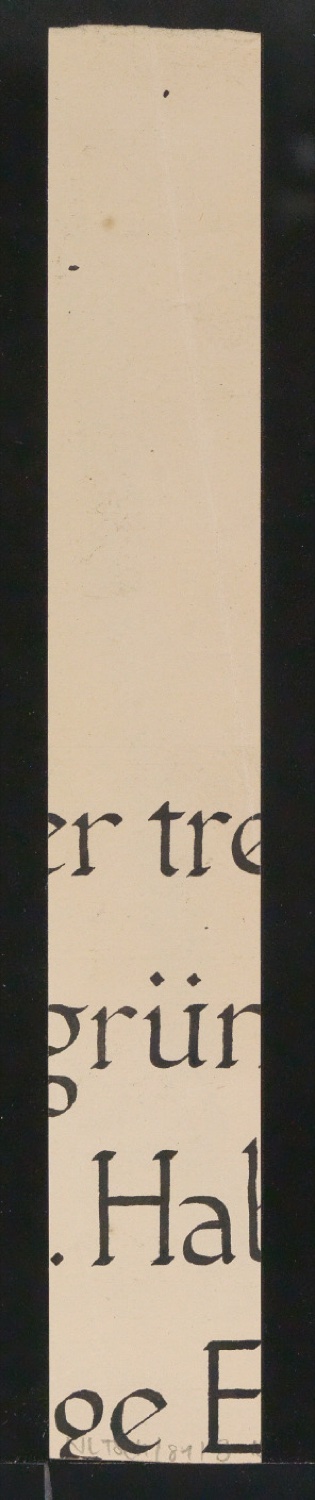 Mappe mit Entwurfszeichnungen Uhertype Halbfette Standard-Grotesk Zeichen — Blatt 36
