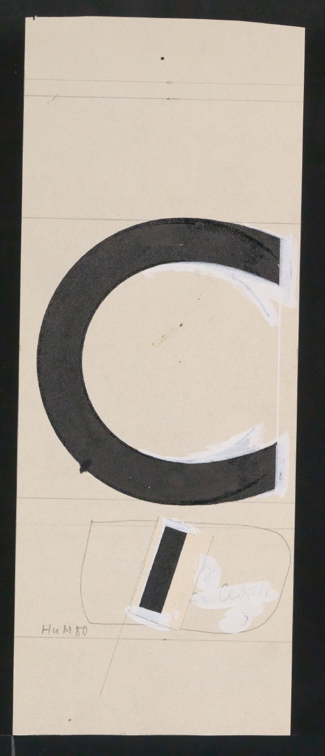 Mappe mit Entwurfszeichnungen Uhertype Halbfette Standard-Grotesk Kapitälchen — Blatt 5