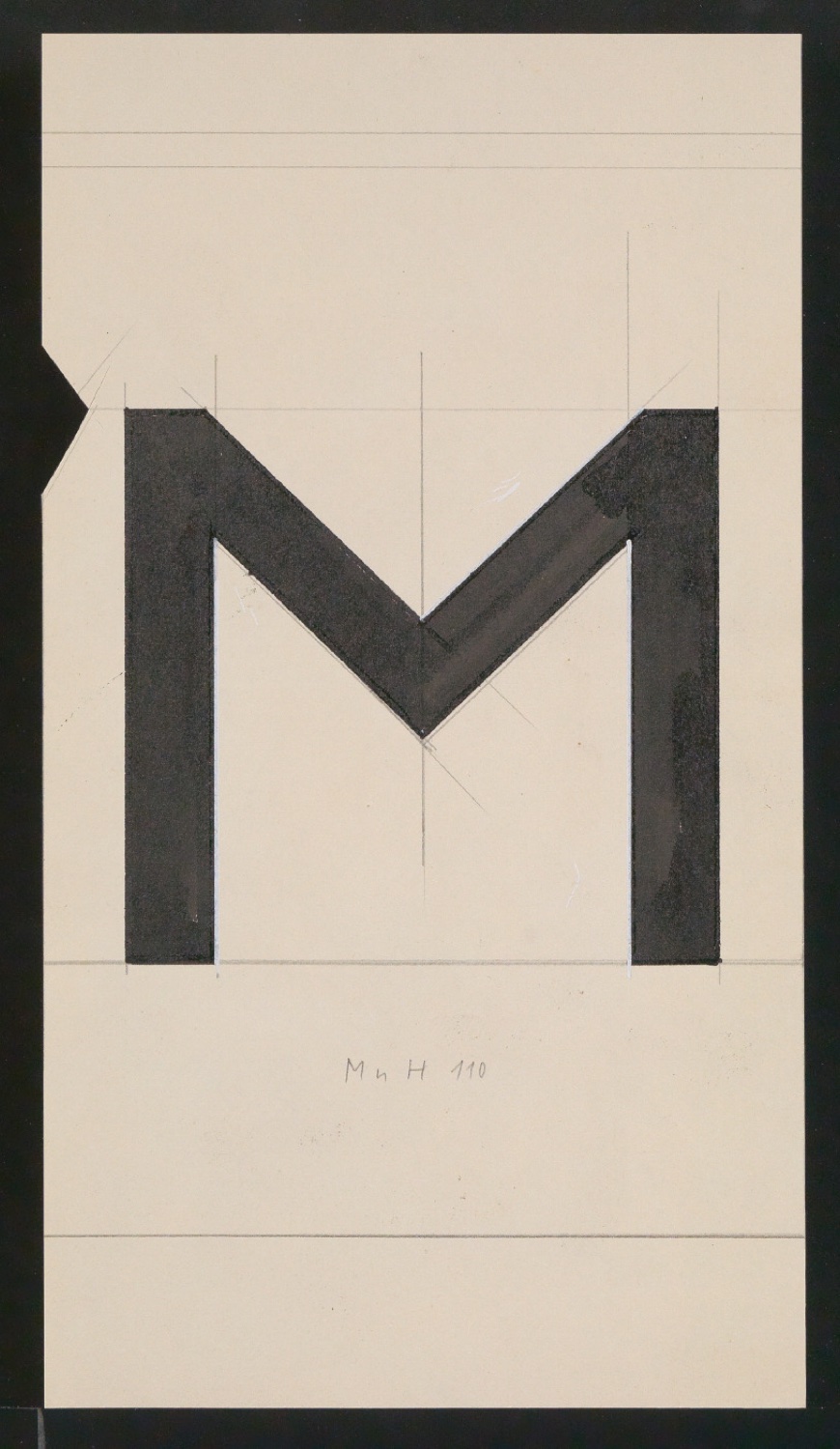 Mappe mit Entwurfszeichnungen Uhertype Halbfette Standard-Grotesk Kapitälchen — Blatt 9