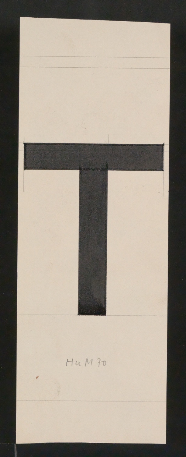 Mappe mit Entwurfszeichnungen Uhertype Halbfette Standard-Grotesk Kapitälchen — Blatt 15